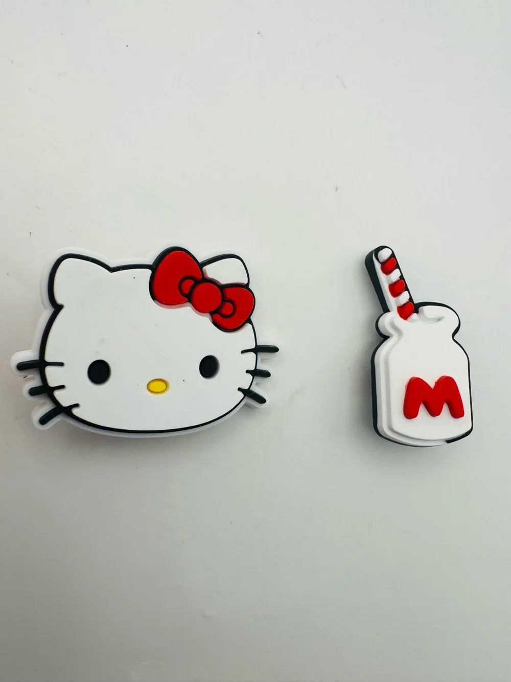 Hello Kitty Red & White Croc Shoe Charms Jibbitz Pack of 6